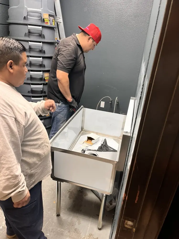 Commercial plumbing and sink installation in Forrister